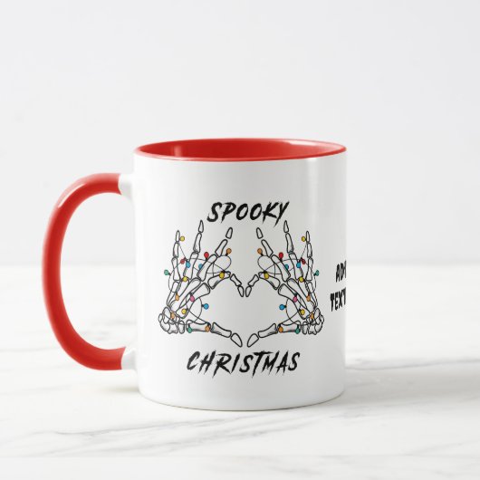 Mug Squelette éffrayant Noël Amour Vibes Éffrayantes R (Gauche)