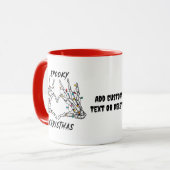 Mug Squelette éffrayant Noël Amour Vibes Éffrayantes R (Devant gauche)