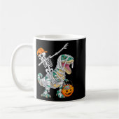 Mug Squelette faisant du cheval dansant Dab Dinosaure (Gauche)
