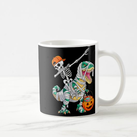 Mug Squelette faisant du cheval danse Dab Dinosaure T (Droite)