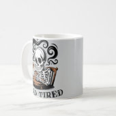 Mug Squelette fatigué mort matin (Devant gauche)