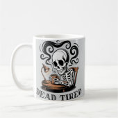 Mug Squelette fatigué mort matin (Gauche)