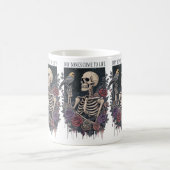 Mug Squelette floral avec un amour d'oiseaux (Centre)
