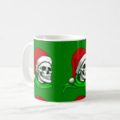 Mug squelette gothique de Noël père Noël (Devant gauche)