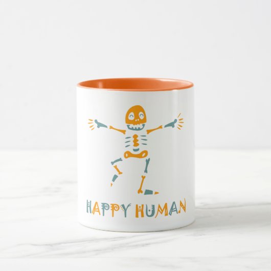 Mug Squelette humain heureux (Centre)