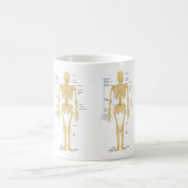 Mug Squelette humain mignon avec Étiquette (Centre)