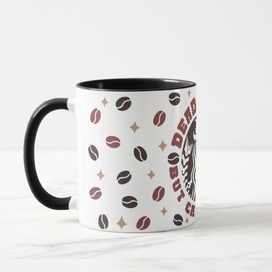 Mug Squelette Intérieur Mais Caffiné (Gauche)