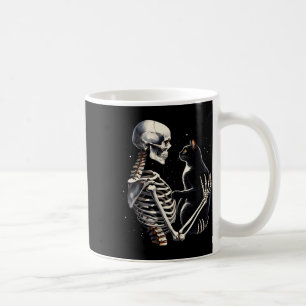 Mug Squelette Jouer Avec Un Chat Graphique Crâne Graph