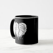 Mug Squelette Mains Coeur - Coeur gothique Classique (Devant gauche)