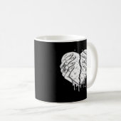 Mug Squelette Mains Coeur - Coeur gothique Classique (Devant droit)