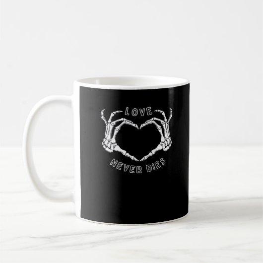 Mug Squelette Mains Coeur Drôle & Classique (Gauche)