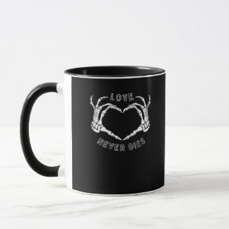 Mug Squelette Mains Coeur Drôle & Classique