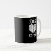 Mug Squelette Mains Coeur Gothique Classique (Devant droit)