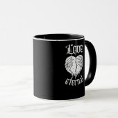 Mug Squelette Mains Coeur Gothique Classique (Devant droit)
