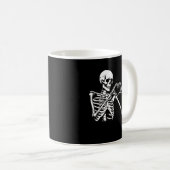 Mug Squelette Mains Coeur Signer Halloween Costume Ret (Devant droit)