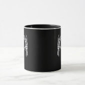 Mug Squelette Mains Coeur Signer Retro Costume Hallowe (Centre)