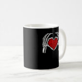 Mug Squelette Mains de coeur Signe Saint Valentin Mign (Devant droit)