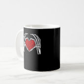 Mug Squelette Mains de coeur Signe Saint Valentin Mign (Devant gauche)