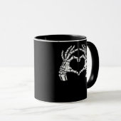Mug Squelette Mains du coeur Signal Costume d'Hallowee (Devant droit)