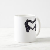 Mug Squelette Mains Formant Un Coeur (Devant droit)