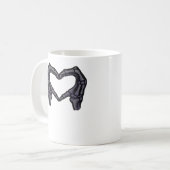 Mug Squelette Mains Formant Un Coeur (Devant gauche)