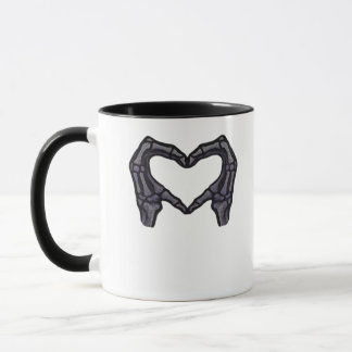 Mug Squelette Mains Formant Un Coeur