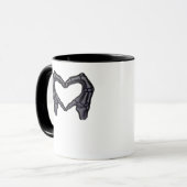 Mug Squelette Mains Formant Un Coeur (Devant gauche)