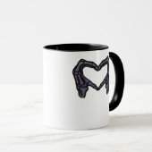 Mug Squelette Mains Formant Un Coeur (Devant droit)
