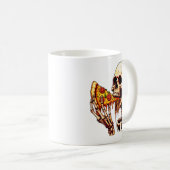 Mug Squelette mangeant de la pizza (Devant droit)