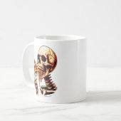 Mug Squelette mangeant de la pizza (Devant gauche)