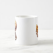 Mug Squelette mangeant de la pizza (Centre)