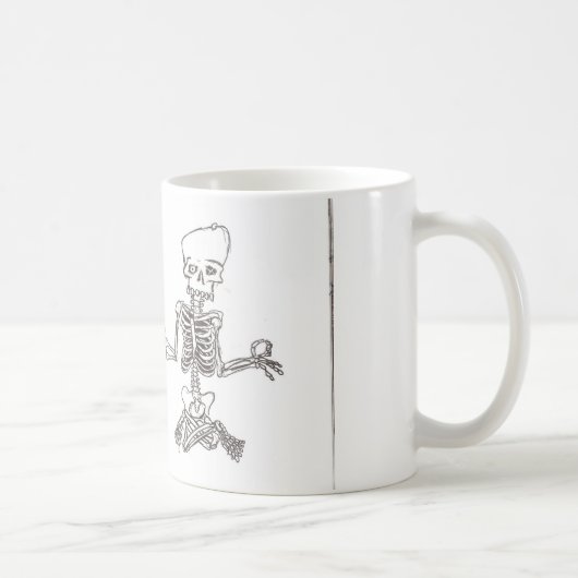Mug squelette méditant (Droite)