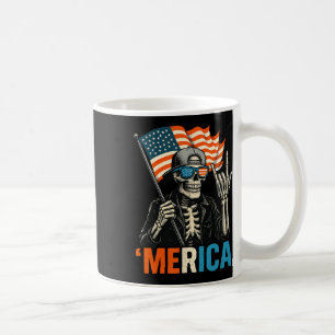 Mug Squelette Merica Rock Drapeau Américain Patriotiqu
