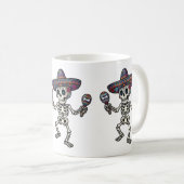 Mug Squelette Mexicain Coloré (Devant droit)