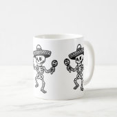 Mug Squelette Mexicain Dançant (Devant droit)