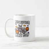Mug Squelette Père Fils Correspondant Costume Hallowee (Gauche)
