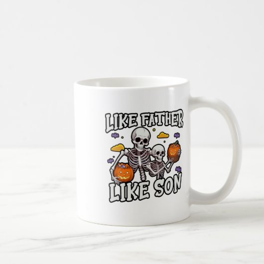 Mug Squelette Père Fils Correspondant Costume Hallowee (Droite)