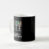 Mug Squelette qui Dab Not A Disability Sensibilisation (Devant gauche)