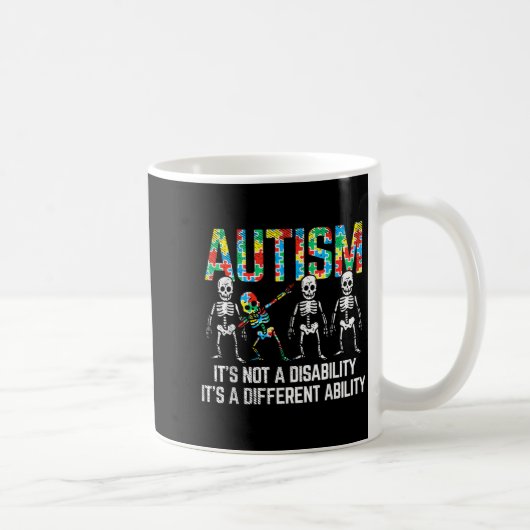 Mug Squelette qui Dab Not A Disability Sensibilisation (Droite)
