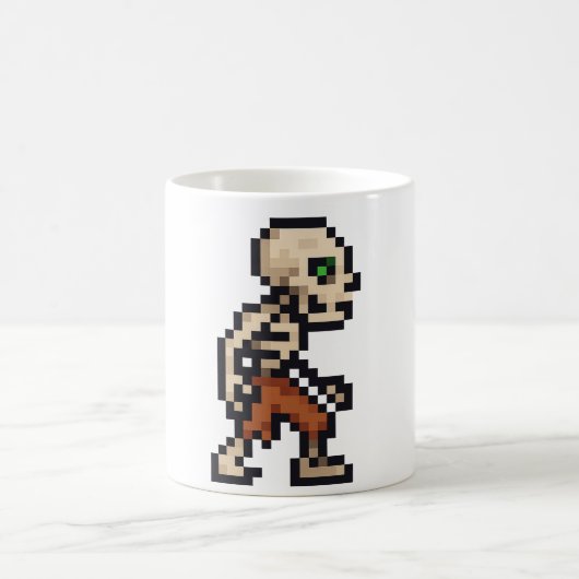 Mug Squelette Rétro 8-bits (Centre)