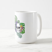 Mug Squelette Rose et Monstera (Devant droit)