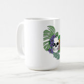 Mug Squelette Rose et Monstera (Devant gauche)