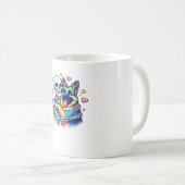 Mug Squelette serrant un berger allemand � Unique goth (Devant droit)