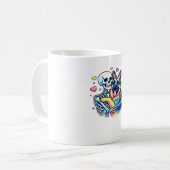Mug Squelette serrant un berger allemand � Unique goth (Devant gauche)