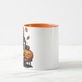 Mug Squelette sirote la boisson d'automne (Centre)
