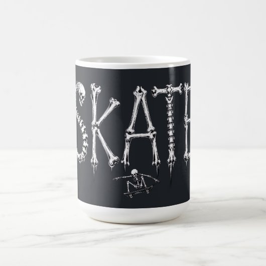 Mug Squelette SKATE Design Horreur (Centre)