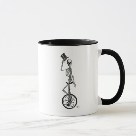 Mug Squelette sur monocycle (Droite)