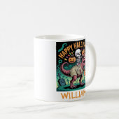 Mug Squelette sur Mummy T-Rex - Éffrayant Dino Rider (Devant droit)