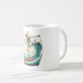 Mug Squelette surfer sur les vagues (Devant droit)