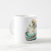Mug Squelette surfer sur les vagues (Devant gauche)